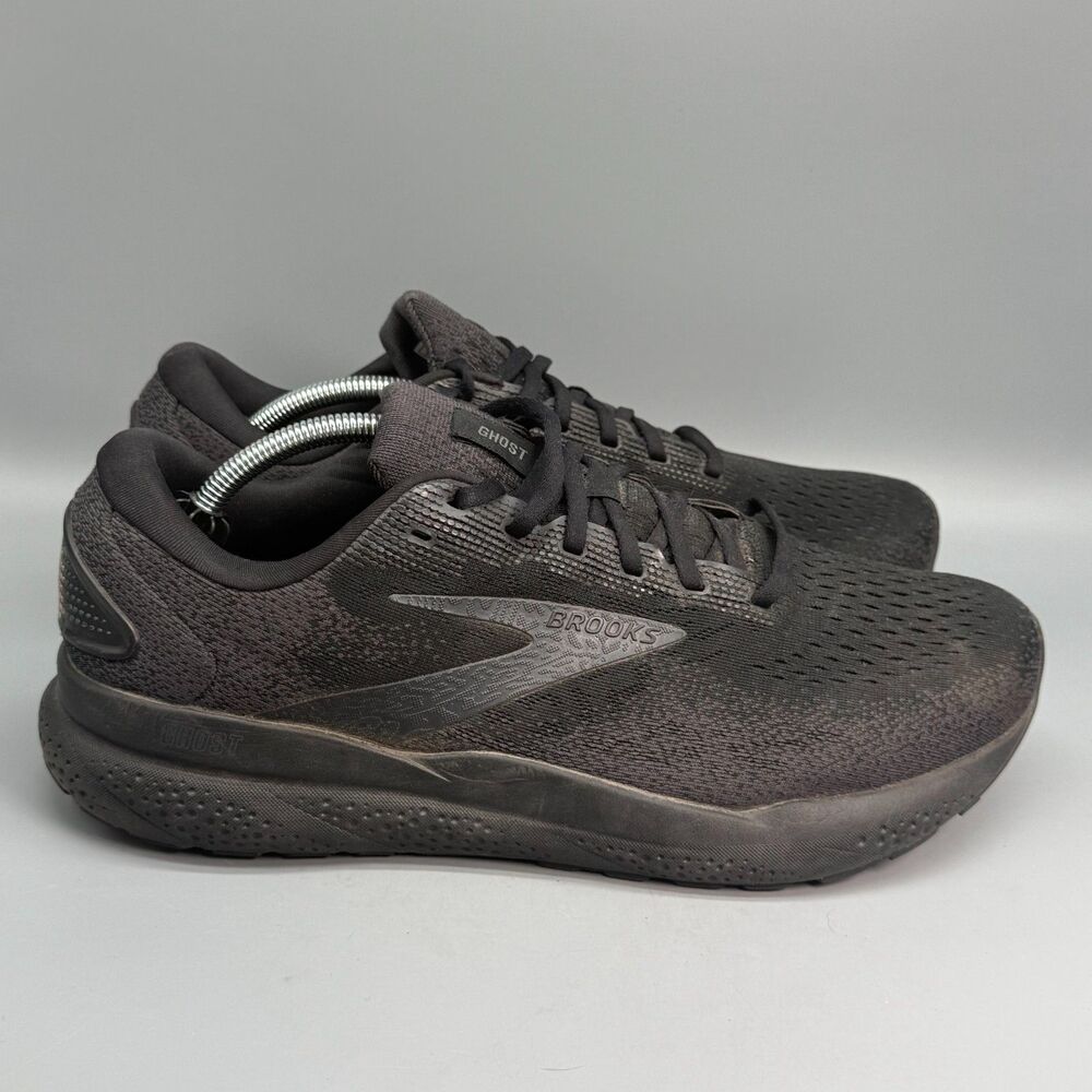 Brooks Ghost 16 Mens 11.5 Extra Wide Triple Black Athletic Running Sneakers Shoe